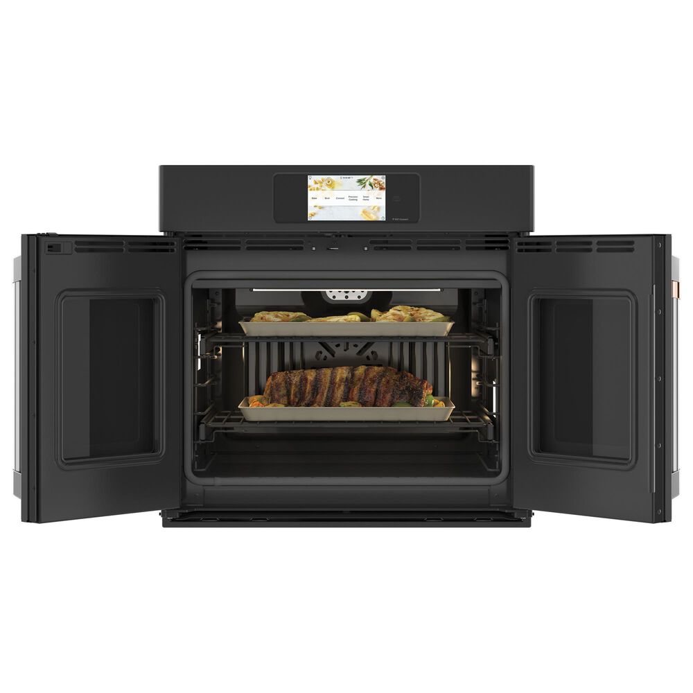 Cafe 30&quot; French-Door Single Wall Oven in Matte Black &#40;Handles Sold Separately&#41;, , large