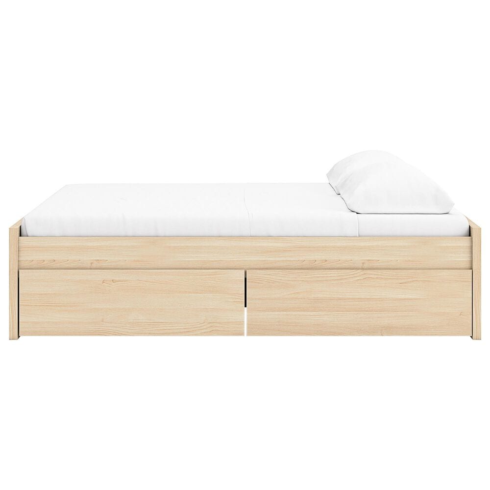 Ashley Onita King Platform Bed with 2 Side Storage in Natural, , large