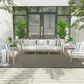 Nourison Courtyard Black and White 6" x 9" Indoor/Outdoor Area Rug, , large