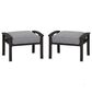 Hearth and Haven 26" Patio Ottoman in Dark Gray (Set of 2), , large