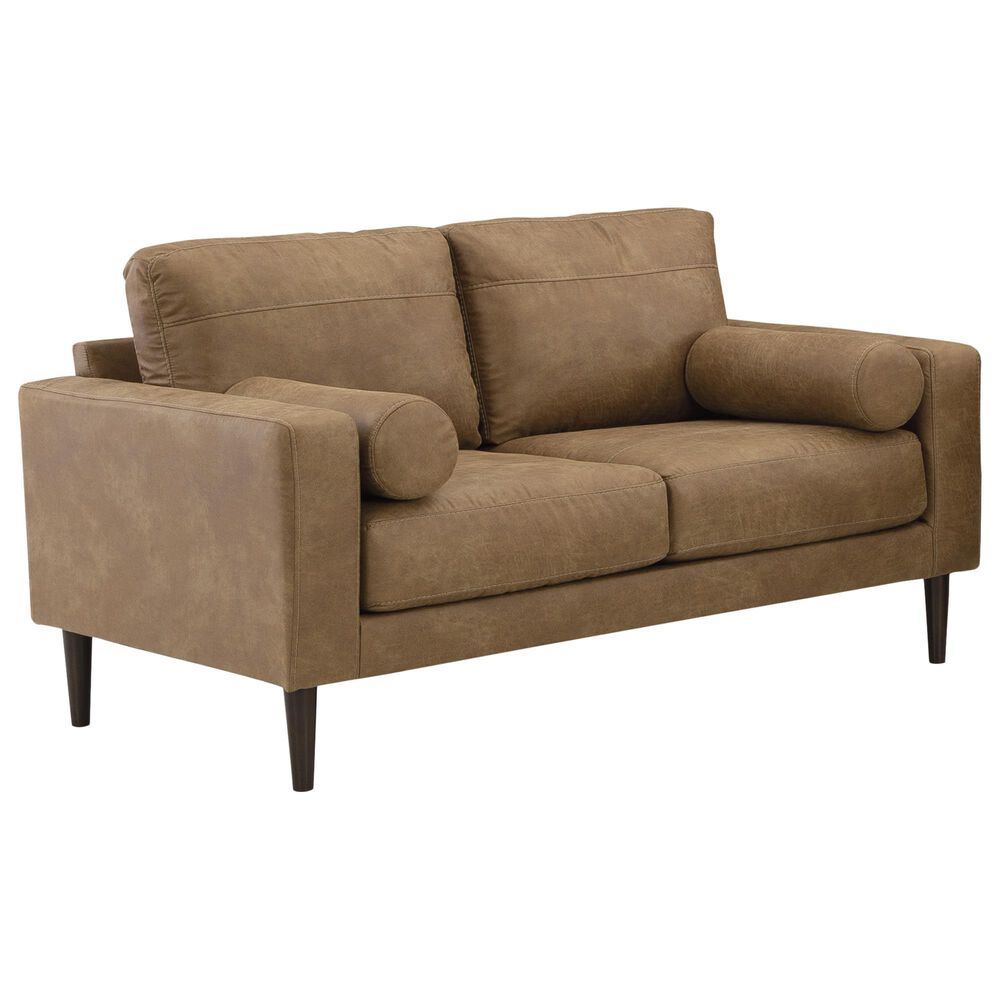Ashley Telora Stationary Loveseat in Caramel, , large