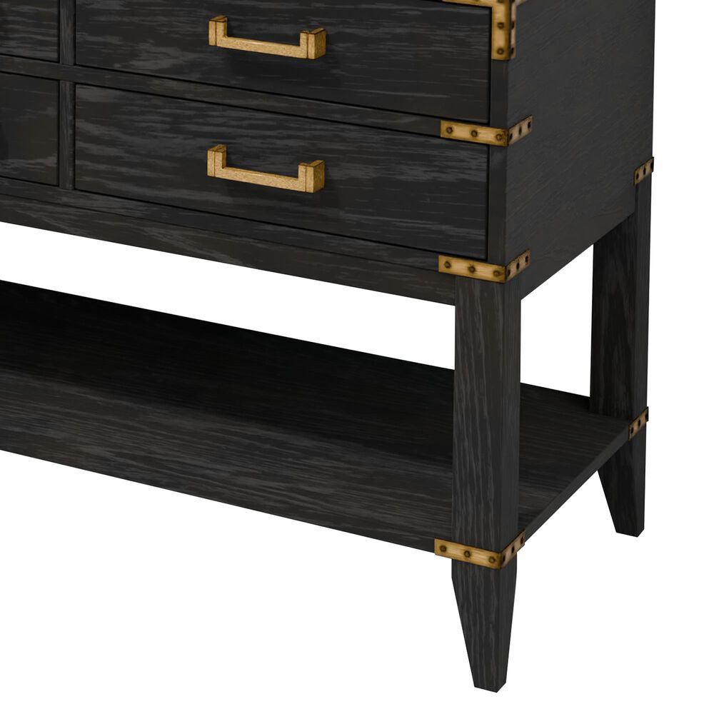 Lexora Home Norwalk 60&quot; Double Bathroom Vanity in Black Oak with White Carrara Marble Top and Rectangular Sinks, , large