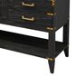 Lexora Home Norwalk 60" Double Bathroom Vanity in Black Oak with White Carrara Marble Top and Rectangular Sinks, , large