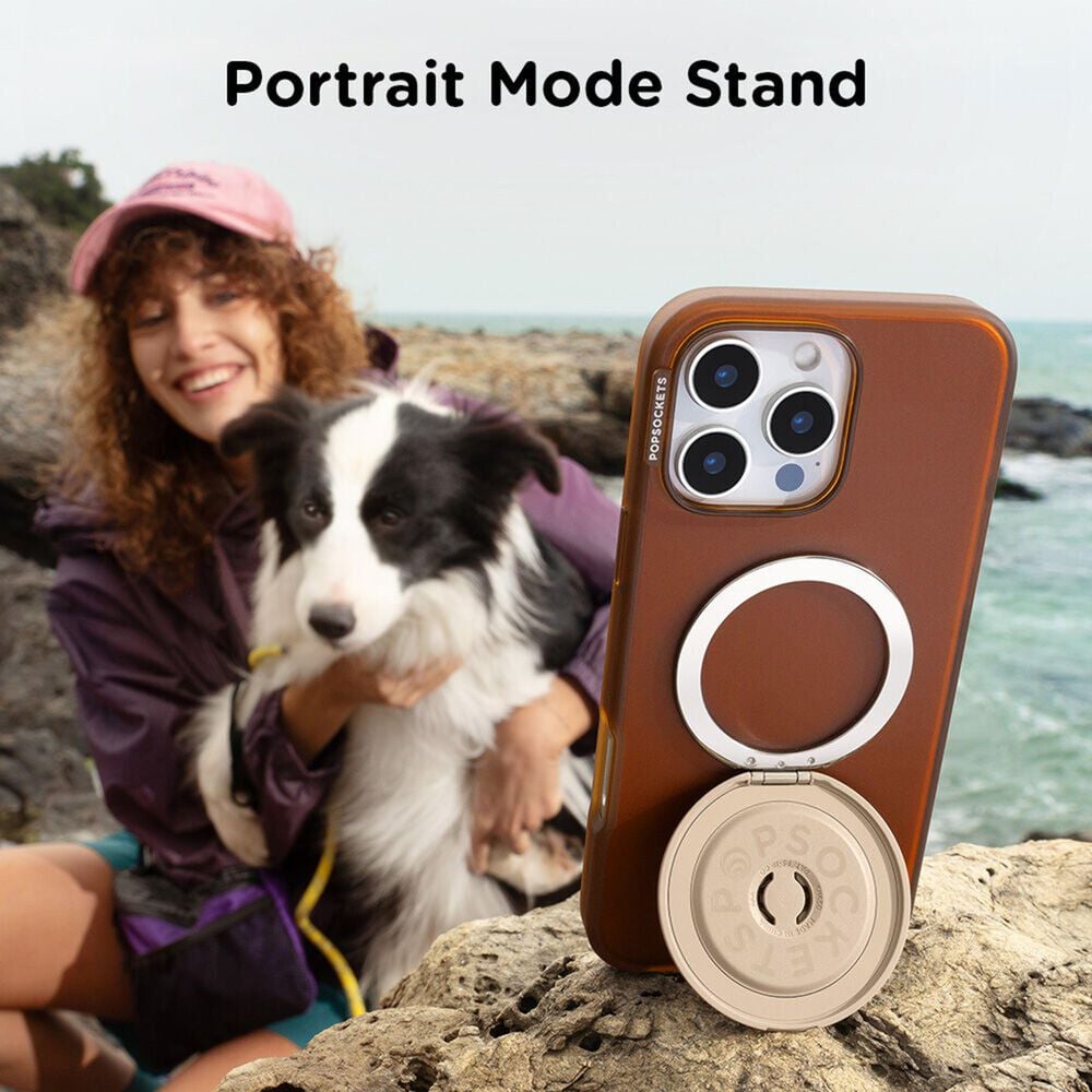 PopSockets MagSafe Circle Kick-Out Grip and Stand in Latte, , large