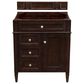 James Martin Vanities Brittany 30" Single Bathroom Vanity in Burnished Mahogany with 3 cm Parisien Bleu Quartz Top and Rectangular Sink, , large