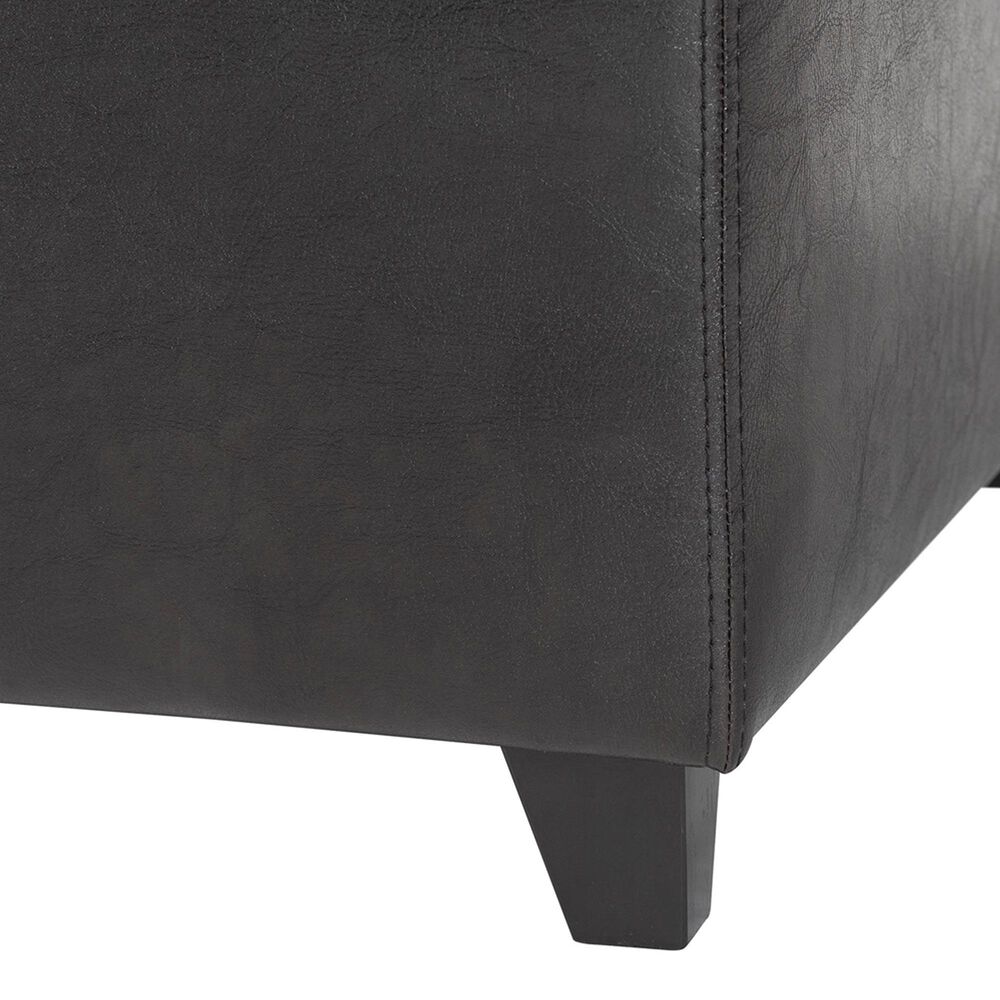 Baxton Studio Bench Storage Ottoman in Dark Brown, , large