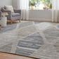 Feizy Elias 5" x 8" Ivory and Blue Area Rug, , large