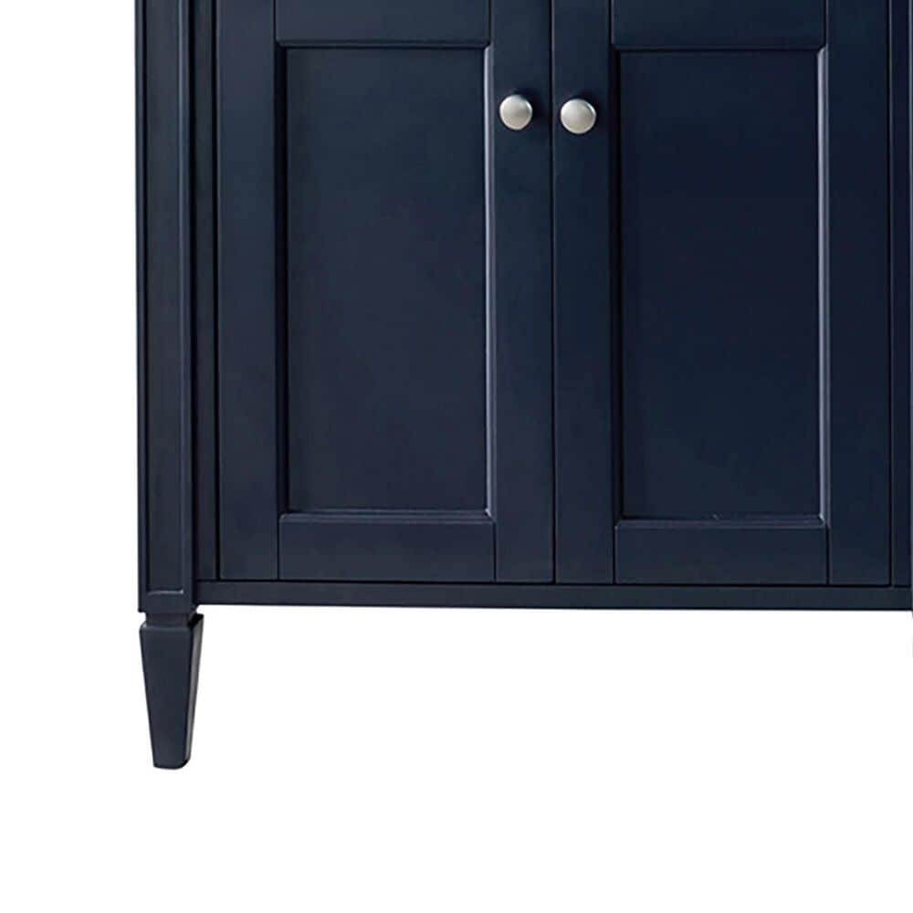James Martin Vanities Brittany 72&quot; Double Bathroom Vanity in Victory Blue with 3 cm White Zeus Quartz Top and Rectangular Sinks, , large
