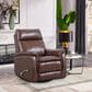 Oxford Furniture Leather Swivel Glider Recliner in Madrid Pecan, , large
