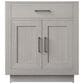 Lexora Home Abbey 30" Single Bathroom Vanity in White Oak with 2 cm White Carrara Marble Top and Rectangular Sink, , large