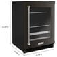 KitchenAid 24" Beverage Center with Right Hinge and Metal-Front Racks in Black Stainless Steel, , large