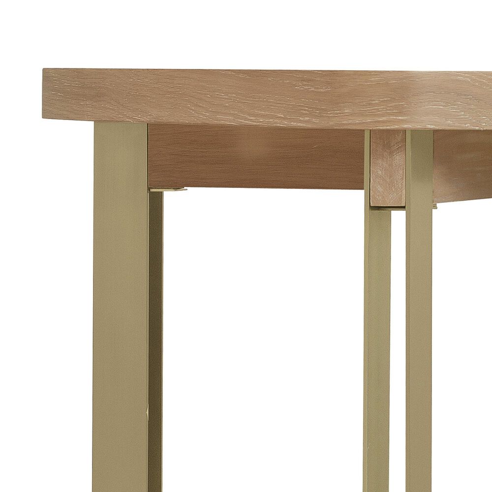 Hooker Furniture Banyon Bay Gathering Dining Table in Desert Oak and Brushed Brass - Table Only, , large