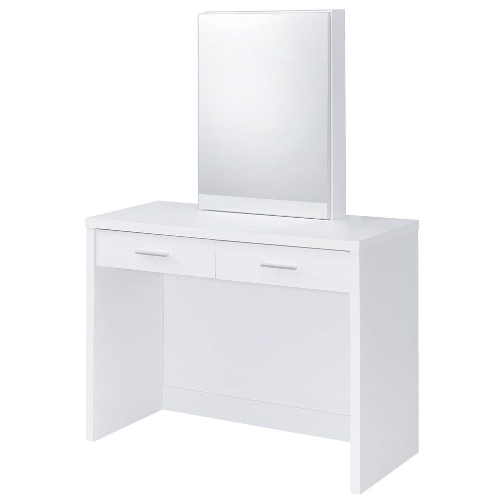 Coaster Bunbury Makeup Vanity Table Set in White, , large