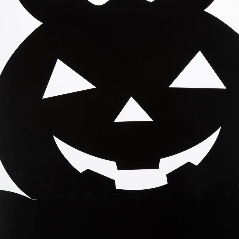 The Gerson Company 35.16&quot; Halloween Pumpkin Yard Stake in Black, , large