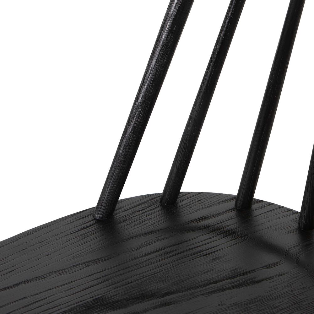 Four Hands Belfast Lewis Windsor Dining Chair in Black Oak NFM