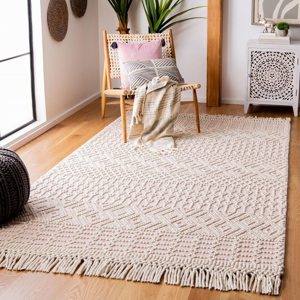 Safavieh Natura 4&#39; x 6&#39; Ivory and Pink Area Rug, , large