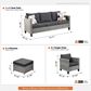 HOMLUX 7-Piece Rattan Sectional Set w/ Sofa + Footrests + Chairs, Black, , large