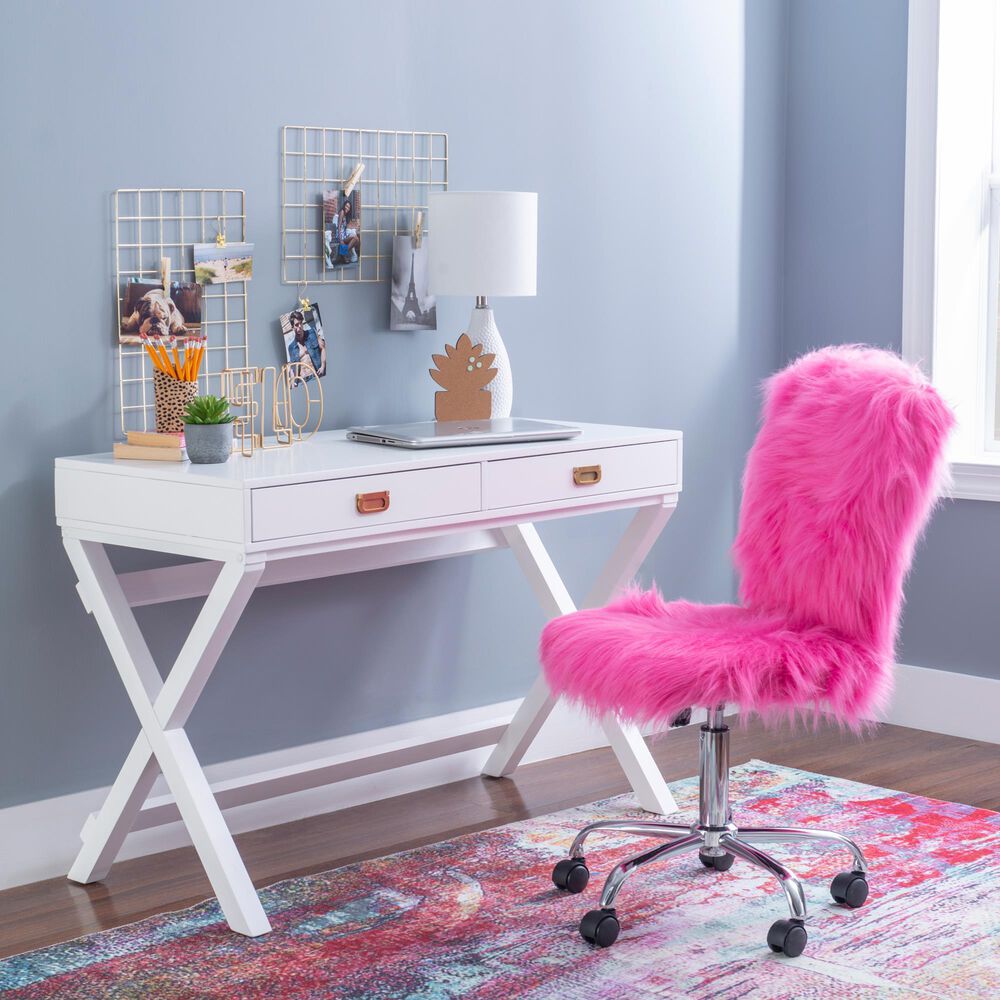 Linon Home Decor Peggy Writing Desk in White, , large