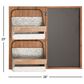 Maple and Jade 23" Magazine Rack Holder in Brown, White and Grey, , large