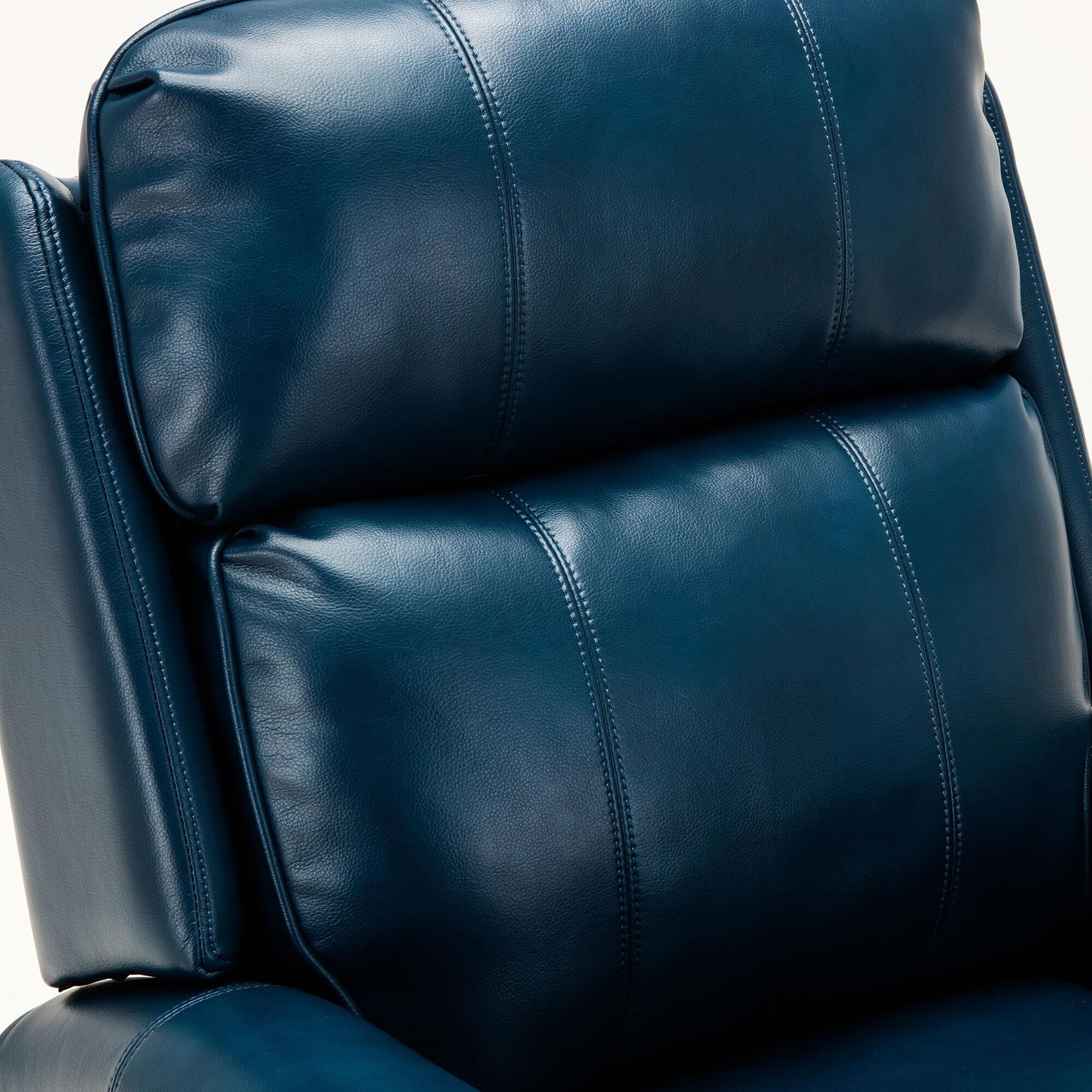 Hearth and Haven Landis Power Lift Recliner Chair in Navy Blue NFM