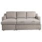 Lifestyle Solutions Haddington Stationary Convertible Sleeper Sofa with Chaise in Flax, , large