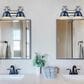 Golden Lighting Duncan 2-Light Bath Vanity with Navy Shades in Chrome, , large