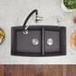 Blanco Performa 60/40 Double Bowl Kitchen Sink with Low Divide in Cinder, , large