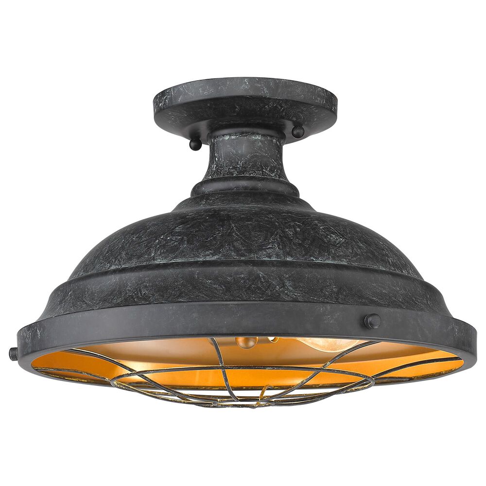 Golden Lighting Bartlett Semi-Flush in Black Patina, , large