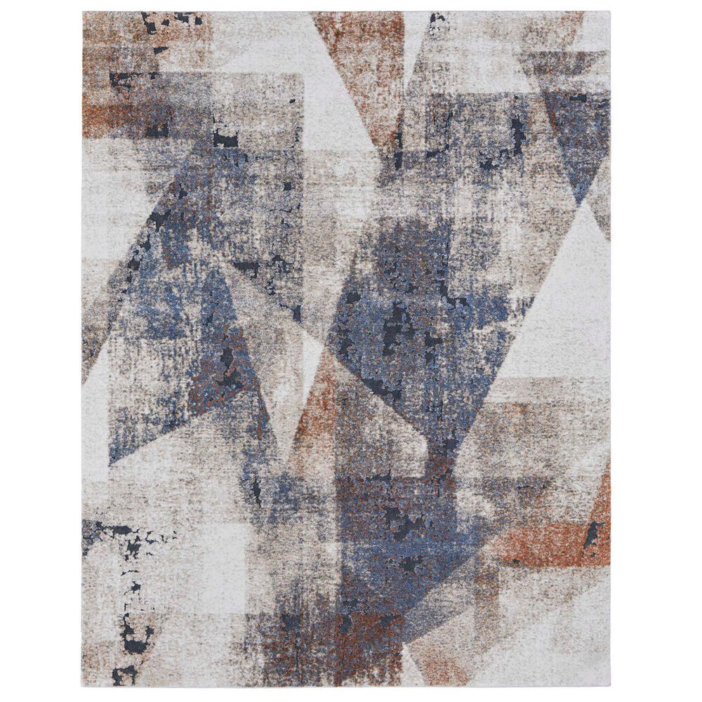 Feizy Rugs Gilmore 39MKF Blue and Ivory 5&#39;3&quot; x 8&#39; Area Rug, , large