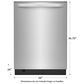 Frigidaire 24" Built-In Bar Handle Dishwasher with EvenDry in Stainless Steel, , large