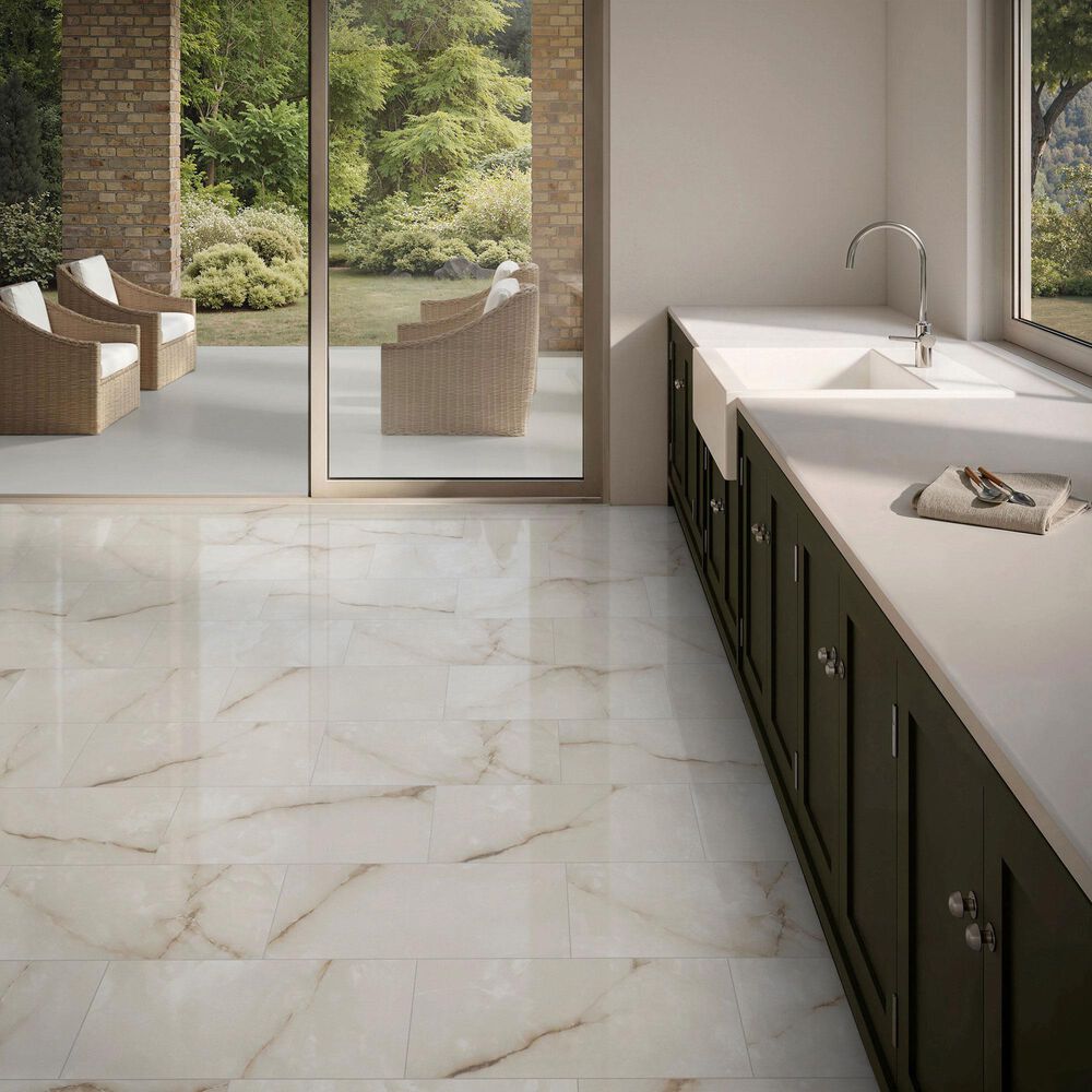 Shaw Astoria Chiffon 12" x 24" Polished Porcelain Tile, , large