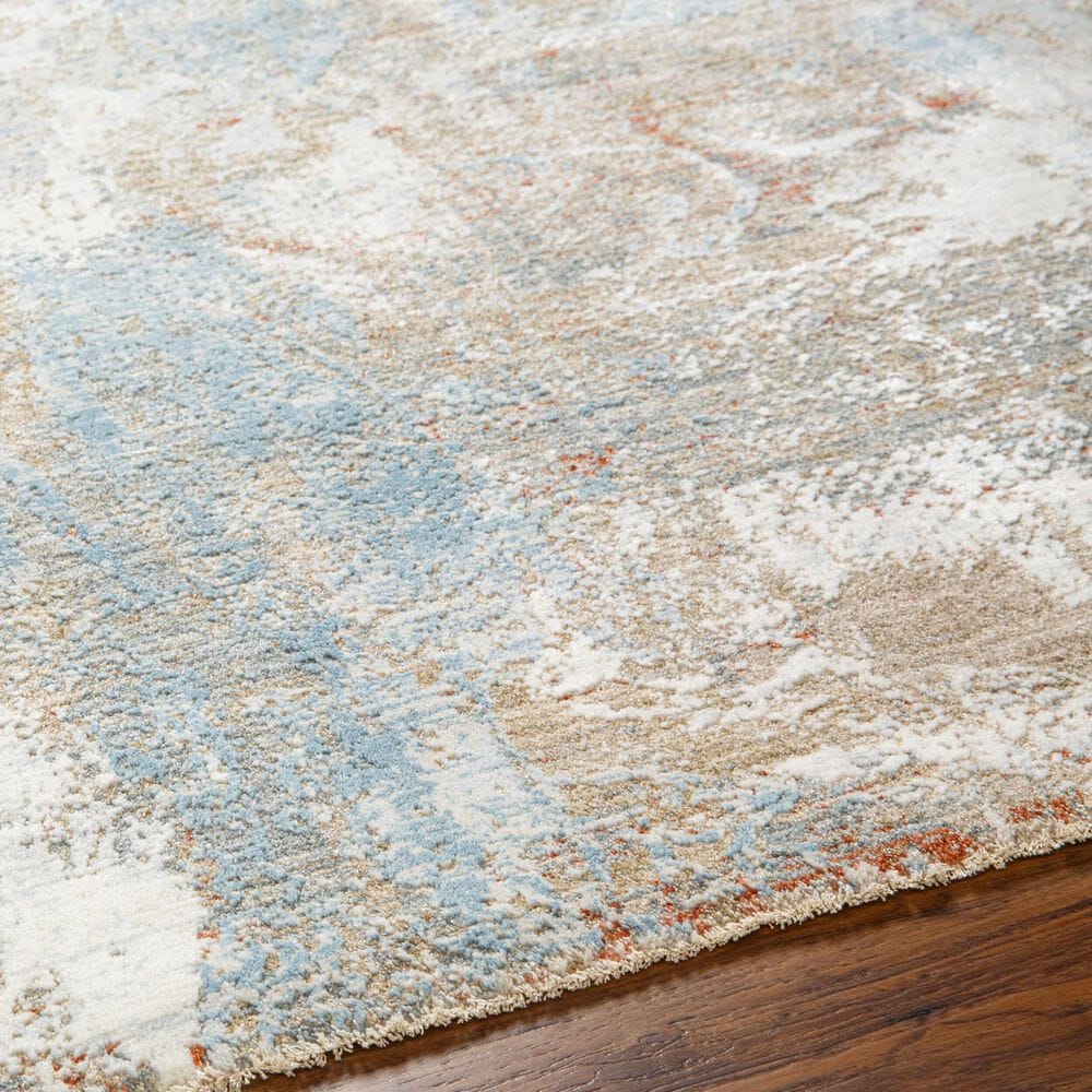 Surya Brunswick Taupe, Gray, Cream, Blue, Light Slate and Seafoam 10&#39; x 13&#39;11&quot; Area Rug, , large