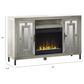 Classic Flame 55" Mirrored Media Fireplace in Silver, , large