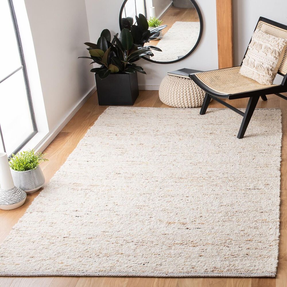 Safavieh Natura NAT330A 5&#39; x 8&#39; Ivory and Light Grey Area Rug, , large