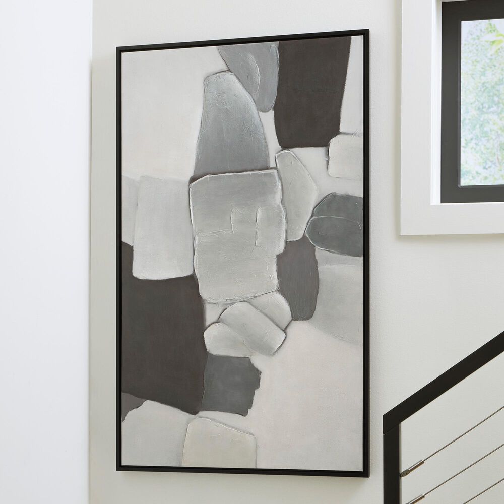 Ashley Adilson 36" x 60" Wall Art in White, Gray and Black, , large