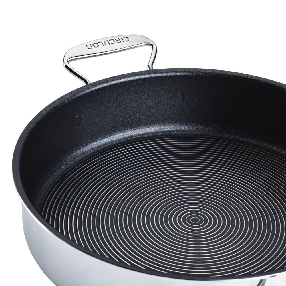 Circulon 10-Piece Tri-Ply Clad Nonstick Cookware Set with 2-Piece Bonus Utensil Set in Stainless Steel, , large