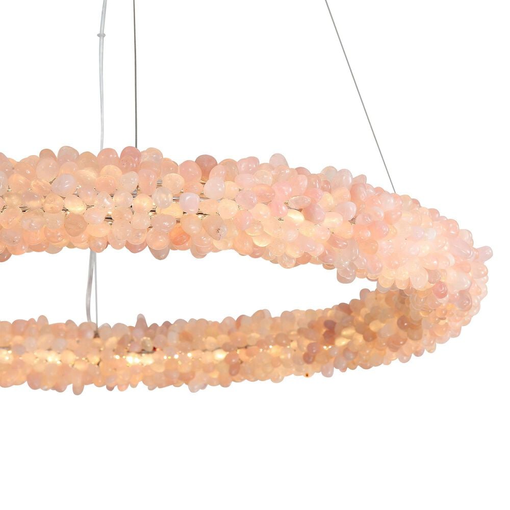 Golden Lighting Corallo 30" 1-Light LED Chandelier with Coral Shade in Gold, , large