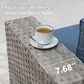 HOMLUX 6 Piece Outdoor Wicker Sectional Patio Furniture Set in Denim Blue, , large
