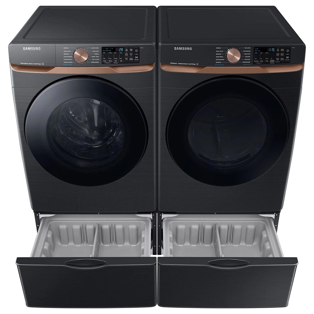Samsung 7.5 cu. ft. Smart Electric Dryer with Steam Sanitize+ and Sensor Dry in Brushed Black, , large