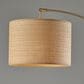 Adesso Bowery Arc Lamp with Natural Shade in Antique Brass, , large