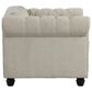 Morden Fort Chesterfield 2-Piece Stationary Linen Chair and Sofa Set in Beige, , large