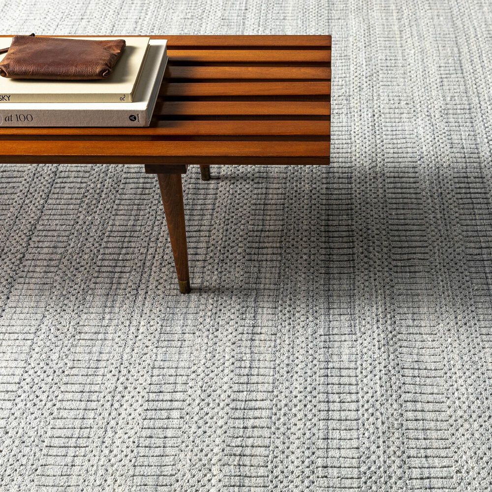 Surya Hickory 6&#39; x 9&#39; Light Slate, Gray, Charcoal and Cream Area Rug, , large
