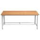 Sunwell Garden Patio Rectangular Coffee Table in Natural and White, , large