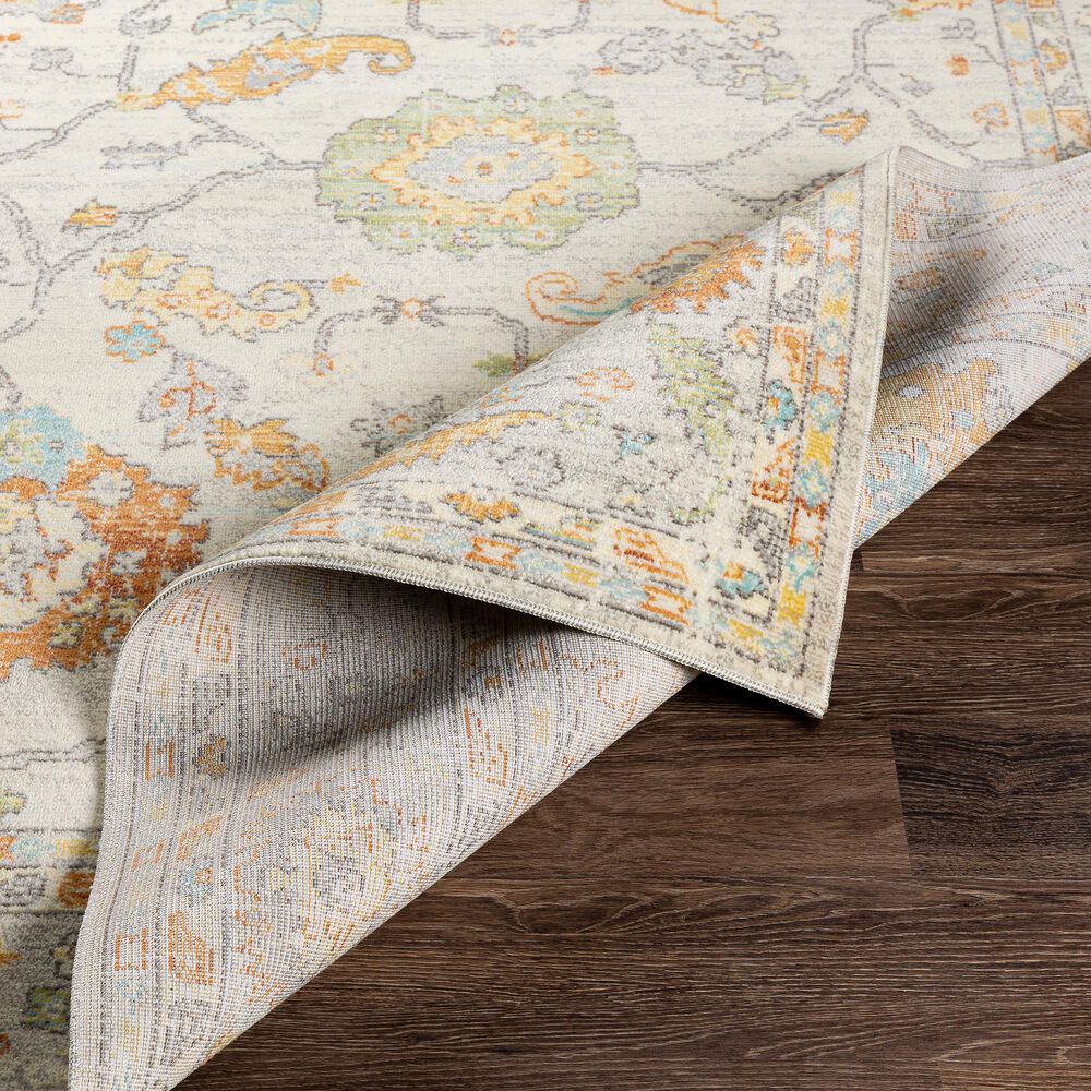 Surya Bodrum 5&#39;3&quot; x 7&#39;3&quot; Ivory, Orange, Saffron, Gray, Camel and Blue Area Rug, , large