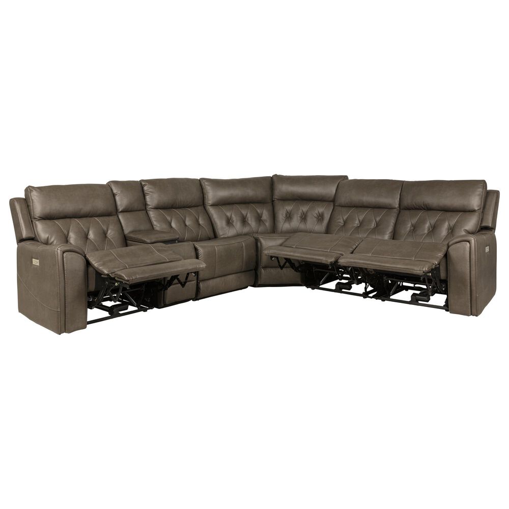 MotoMotion 6-Piece Power Reclining Sectional in Capriccio Smoke, , large