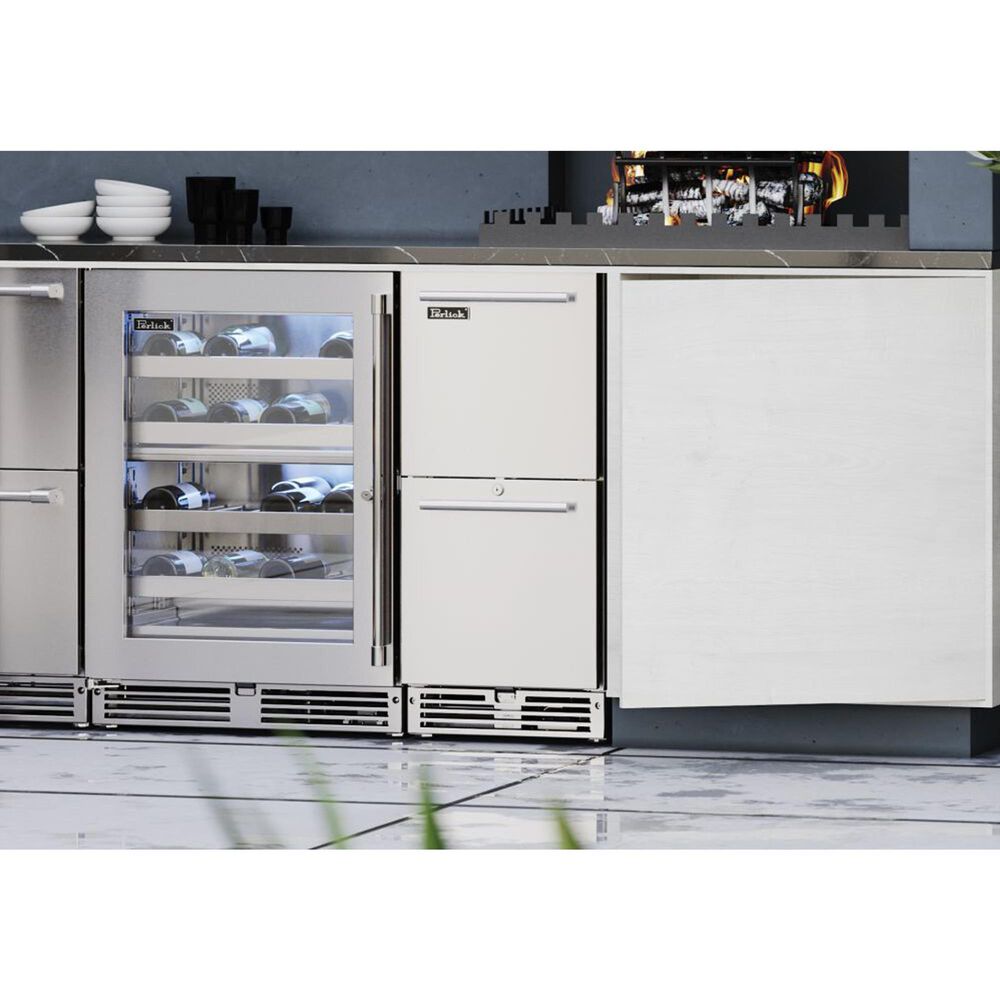 Perlick 2.8 Cu. Ft. Outdoor Signature Series Marine Built-In Counter Depth Drawer Refrigerator in Stainless Steel, , large
