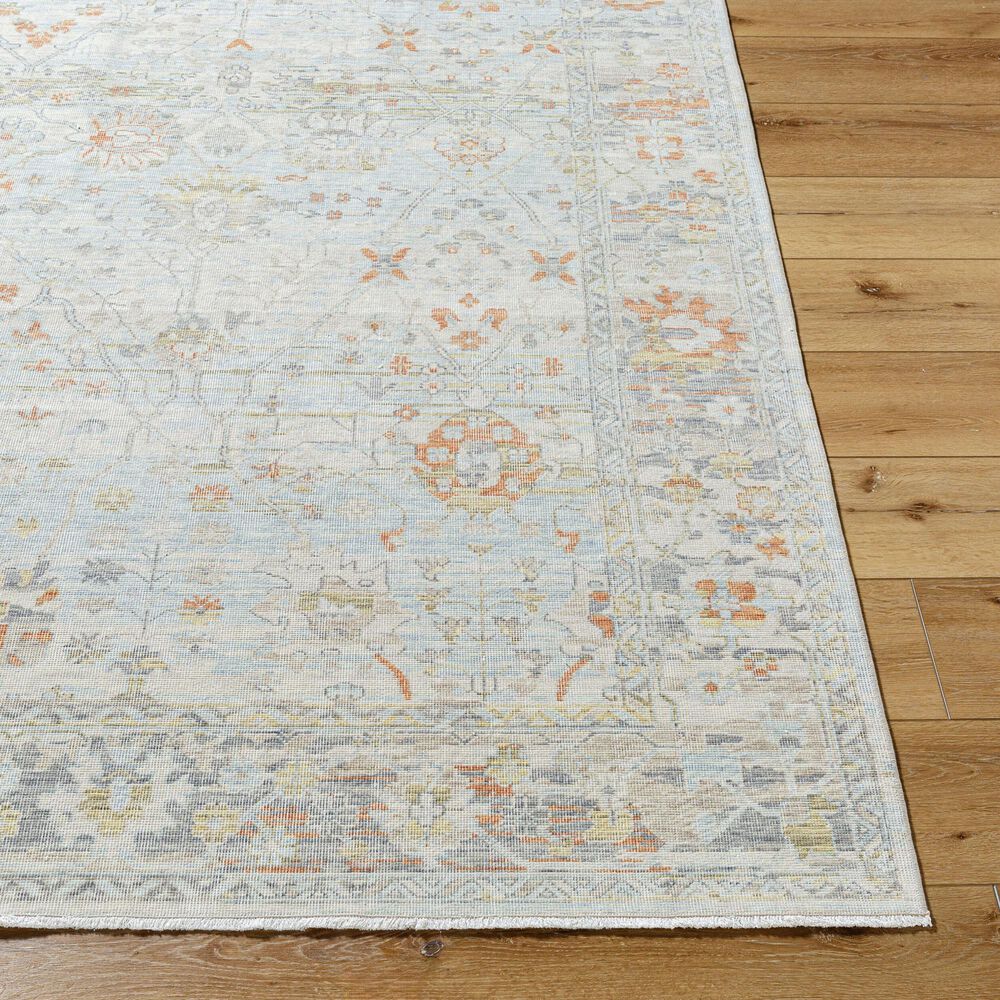 Surya Once Upon a Time Light Gray, Pale Blue, Gray, Tan, Light Olive and Dusty Coral 1'11" x 2'11" Area Rug, , large
