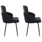 Lumisource Dahlia Dining Arm Chair with Black Velvet Cushion in Black and Gold (Set of 2), , large