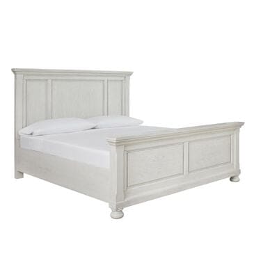 Signature Design by Ashley Robbinsdale Queen Panel Bed in Antique White, , large