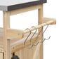 HOMLUX 50" Outdoor Kitchen Island in Natural and Stainless Steel, , large
